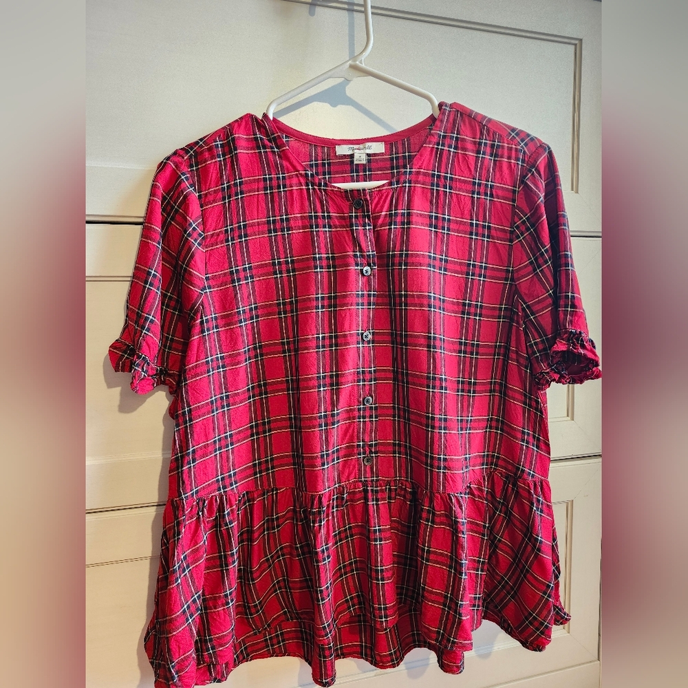 Madewell Plaid top